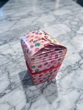 New Heart Print Pink 4 piece takeout boxes